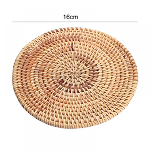 Rattan <b>Trivets</b> Tea Pot Holder Natural Hand-Made Rattan Heat-Resistant Placemat Rattan <b>Trivets</b> Customized Sale - Product Image 5