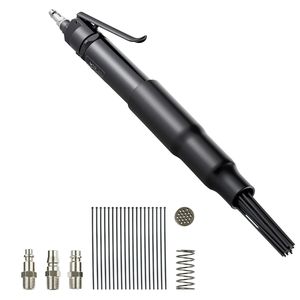 Scalpello Pneumatico 3400 BPM con 19 Aghi Temperati, 3 Velocità Regolabili, per Rimozione Ruggine e Vernice, con 3 Ugelli ad Aria - Product Image 1