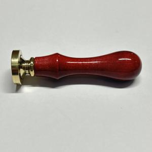 Poinçon à cire à cacheter en laiton élégant, rond de 25 mm, avec manche en bois d'érable, multi-usages, pour loisirs créatifs - Product Image 1