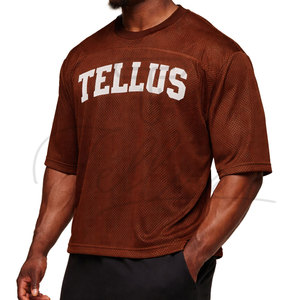 Lightweight Oversized Solid Mesh T-<b>Shirt</b> for Men-Quick Dry Breathable <b>100</b>% <b>Polyester</b> Trendy New Arrival - Product Image 3