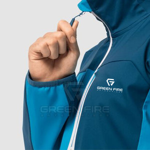 Veste softshell à capuche de haute qualité avec logo personnalisé sur le devant, respirante, coupe-vent, écologique - Product Image 5