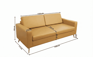 Juego de Sofás Seccionales Tradicionales para Sala de Estar, Tapizados en Cuero PU Ecológico y Duradero, de 2 Plazas, para Apartamentos y Hoteles, Venta al Por Mayor - Product Image 6