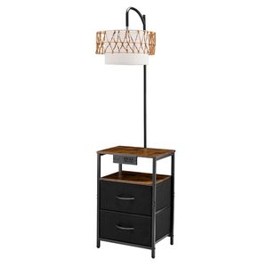 Lampada da Tavolo Moderna a 2 Livelli con 2 Cassetti e Lampadina LED a 3 Temperature di Colore, Finitura Oro - Product Image 1