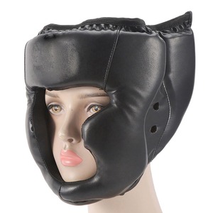 High Quality Custom Logo Full Face Leather <b>Head</b> Guard for Boxing and Safety <b>Training</b> Gear <b>Head</b> Guard - Product Image 3