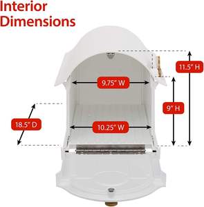 Manufacturer White Luxury Vertical Modern Post Letter <b>Mailbox</b> Vietnam Galvanized Stainless Steel Outdoor Decoration Secure Wall - Product Image 4