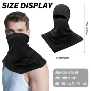 Cagoule longue extensible d'été, masque facial intégral pour le jogging, l'entraînement, le fitness, couvre-tête rafraîchissant, protection solaire respirante pour l'extérieur - Product Image 3