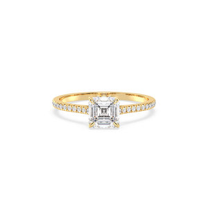 Bague de fiançailles solitaire en moissanite taille Asscher 1,3 carat pour femme, prix de gros usine REYES, certifiée GRA, bijoux fins - Product Image 2