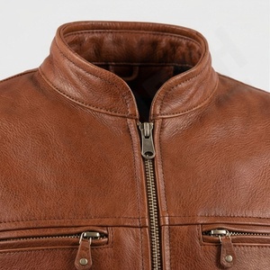 Vestes en cuir pour hommes NAI-0482A, vente en gros, manteaux de moto, vêtements d'extérieur tendance, vêtements de protection pour la conduite, couleur personnalisée - Product Image 4