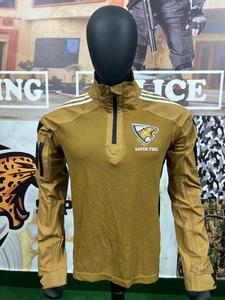 Camisa Táctica SUPER FEEL para Hombre, Poliéster Dorado Transpirable, Diseño de Media Cremallera, Logotipo de Leopardo, Estampado Digital, Detección de Agujas, para Adultos - Product Image 1