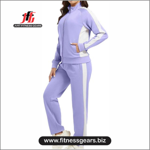 Tracksuit Women's <b>Hooded</b> Tracksuit Set <b>Zip</b> up Jacket & Loose Sweatpants Casual Sporty Outfit - Product Image 3