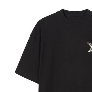 T-shirt Homme Oversize Noir à Épaules Tombantes en Coton Lourd, Prix Usine, Vente en Gros, Fournisseur OEM Personnalisé, Séchage Rapide, Vêtement d'Été - Product Image 6
