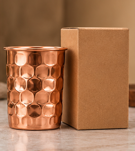 Vaso de Cobre Martillado Premium de 250-350 ml, Textura de Burbujas, Acabado Pulido, Caja de Regalo - Product Image 6