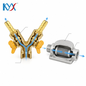 Robinet à bille en laiton à <span class=keywords><strong>double</strong></span> <span class=keywords><strong>sortie</strong></span> filetage mâle + Kit de filtre à <span class=keywords><strong>gaz</strong></span> en aluminium pour chaudière murale, matériel de conduite de <span class=keywords><strong>gaz</strong></span> naturel - Product Image 4