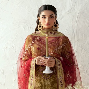 Eid Vente Robes de travail indiennes et pakistanaises à broderie lourde Pakistanaise et indienne Salwar Kameez trois pièces Saari pour femmes - Product Image 3