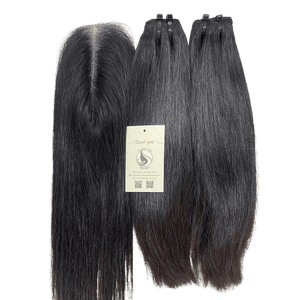 ชุดผมเรมี่ดิบแบบเวียดนามสำหรับเครื่องต่อผมแบบ HD ผ้าคู่สีธรรมชาติ - Product Image 1