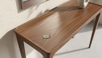 Table basse rectangulaire moderne pour salon, en bois d'hévéa durable, placage MDF et frêne, blanc nacré, meubles de maison au fini vieilli
