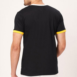 เสื้อยืดคอกลมแขนสั้นสีดำ ขาว เหลือง สำหรับผู้ชายรุ่นใหม่ ทรงปกติ สวมใส่สบาย ผ้าเจอร์ซีย์ถัก พิมพ์ลายตัวอักษร - Product Image 2