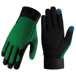 2026 Custom Logo And Color Polyester Garden <b>Gloves</b> For Adults Thorn-Proof Simple Design Quality Leather Material - Product Image 1