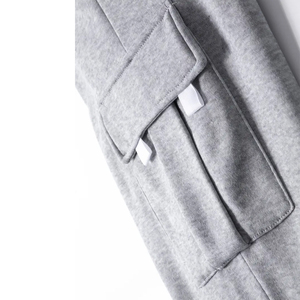 Pantalon de jogging cargo oversize pour homme, multipoches, en molleton, streetwear, coupe ample, en coton, décontracté, logo personnalisé, OEM - Product Image 5