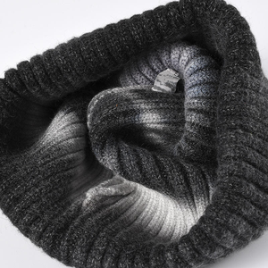 Bonnet unisexe tie-dye rose et bleu marine avec patch carré, style streetwear, bonnet d'hiver pour adultes, tenue décontractée - Product Image 2