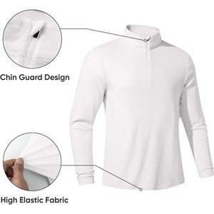 Suéteres Personalizados para Hombre, Estilo Casual, Cierre de Cremallera de un Cuarto, Elásticos, para Otoño, Tipo Polo, de Felpa, Manga Larga, Cómodos y Antiarrugas - Product Image 2