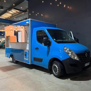 Camion de restauration mobile entièrement équipée en acier inoxydable pour la vente de nourriture en rue, avec barre de remorquage, pour hot-dogs et pizzas - Product Image 2