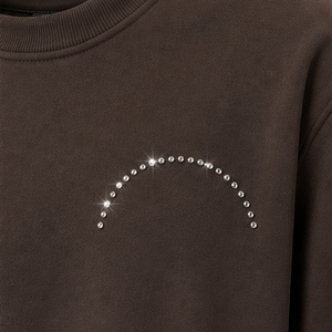 Sweat-shirts d'hiver pour hommes avec strass, détails brillants de qualité supérieure, coupe oversize, style streetwear tendance, design avec poches, écologiques - Product Image 6