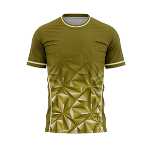 Maillot de football pour homme à motif géométrique sublimé, manches courtes, col en V, évacuation de l'humidité, coupe classique, 100 % polyester, toutes saisons, personnalisable - Product Image 4