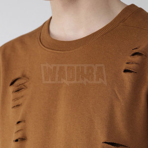 Wholesale Custom Logo Printed Cotton Blended Sweatshirts Loose Crew Neck Oversize <b>Pullover</b> <b>Men</b> Sweatshirt - Product Image 5