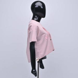 เสื้อยืดผู้หญิงพรีเมียมรักษ์โลก ผ้าฝ้ายปักเลื่อมลายเชนีล งานปักลายพิเศษ พิมพ์ลาย ตัดเย็บด้านหลัง แขนสั้น คอกลม - Product Image 2