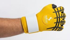 Guantes de Portero de Fútbol SUBHAY, Amarillos y Negros, de Cuero PU, Antideslizantes, con Dedos Completos, Correa de Muñeca Ajustable, Unisex, Equipo Deportivo - Product Image 5