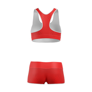 High Support Racer Back Sports <b>Bra</b> and Shorts Set with Breathable Performance Fabric for Gym Training - Product Image 5