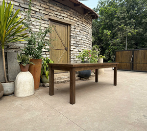 Rustic Brown Recycled Wood Oak <b>Table</b> Furniture for Home Use from VietNam Square Solid Wood Dining <b>Table</b>, <b>Walnut</b>, Pine - Product Image 6