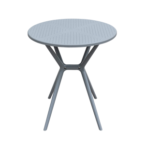 Modern Outdoor <b>Table</b> Metal Frame Perforated Top Minimalist Design Durable Lightweight Stackable Waterproof UV-Resistant <b>Patio</b> - Product Image 1