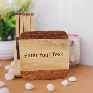 100% posavasos de madera clásica Natural para servir, posavasos de taza de alta calidad, alfombrilla para el hogar, Hotel, restaurante, venta al por mayor - Product Image 3