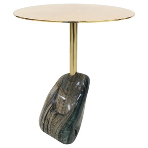 Best Selling Brass and agate Italian contemporary side table luxury modern minimalist accent table - Product Image 1