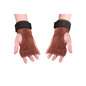 Poignées de main réglables en cuir pour la gym et le fitness avec panneau arrière en tissu respirant – Meilleur rapport qualité-prix OEM - Product Image 1