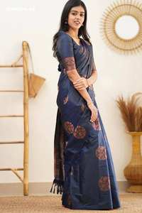 Vêtements ethniques de festival en tissu de qualité supérieure, SOFT LICHI SILK avec travail jacquard, fabricant de sarees et de chemisiers en Inde - Product Image 6