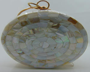 Pochette de soirée ovale élégante en nacre, nouveau style, personnalisable, très tendance pour femme - Product Image 4