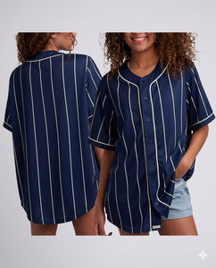 V neck Button Striped <b>Baseball</b> Sports Jersey Quick Dry All Seasons Adult Size Unisex Short Sleeve Shirt Casual Sports Shirt - Product Image 1