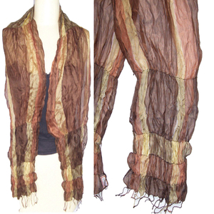 Elegant Women's Chiffon Scarf Striped Long Multi-Functional <b>Head</b> <b>Wrap</b> All Seasons Daily Wear - Product Image 2