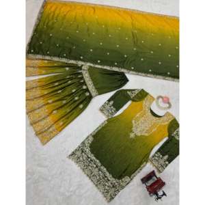 ชุดสูทปาร์ตี้ผู้หญิงสวยชุดท็อปมีก้นและ dupatta - Product Image 2