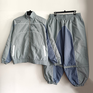 เสื้อแจ็คเก็ตผู้ชายสีเทา-น้ำเงิน แบรนด์ Oem แบบมีซิป กันน้ำ มีฮู้ด ระบายอากาศได้ดี ผลิตจากไนลอน 100% สไตล์สปอร์ต เหมาะสำหรับใส่ในฤดูใบไม้ร่วง - Product Image 3