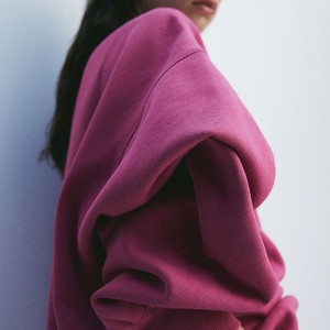 Sweat-shirt oversize pour femme, sans poches, en coton durable, pour la gym, le sport et le streetwear, vente chaude - Product Image 6