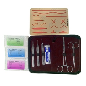 <b>Suture</b> Practice Pad Wholesale <b>Sutur</b> <b>Kit</b> Medic Instruments Medical Students Training <b>Kit</b> High Quality Stainless Steel - Product Image 1