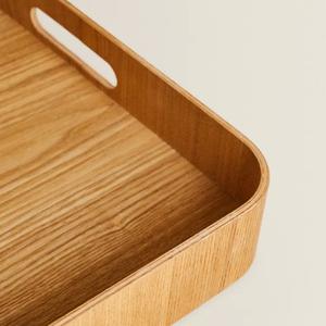 Bandeja de Servicio de Madera para Hostelería, Bandeja de Desayuno de Madera Maciza Resistente para Servicio de Butler - Product Image 4