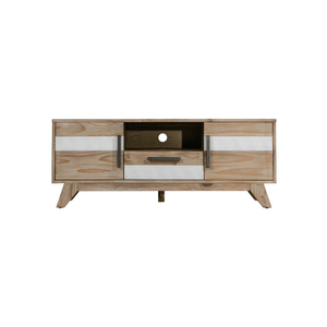 Mueble de TV de Madera Maciza de la Colección SOHO RANGE, 2 Puertas, 2 Cajones, Muebles para Sala de Estar de Alta Calidad - Product Image 1