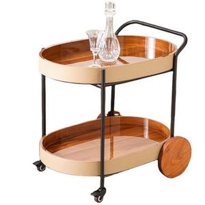 Premium Quality Metal Hotel Trolley With 2 <b>Shelves</b> And 4 Swivel Casters Durable Commercial Furniture Hotel <b>Bar</b> Trolley Cart - Product Image 5