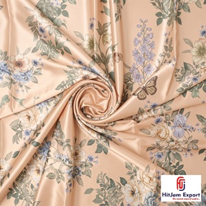 Premium Japan Satin Textile Supplier Custom Printed Fabric for Bridal Fashion Apparel Home Décor Wholesale Export - Product Image 2