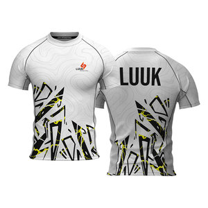 Custom Printed <b>Compression</b> <b>Shirt</b> <b>Men's</b> Short Sleeve Crew Neck Quick Dry Polyester Sportswear All Seasons Athletic Top - Product Image 6